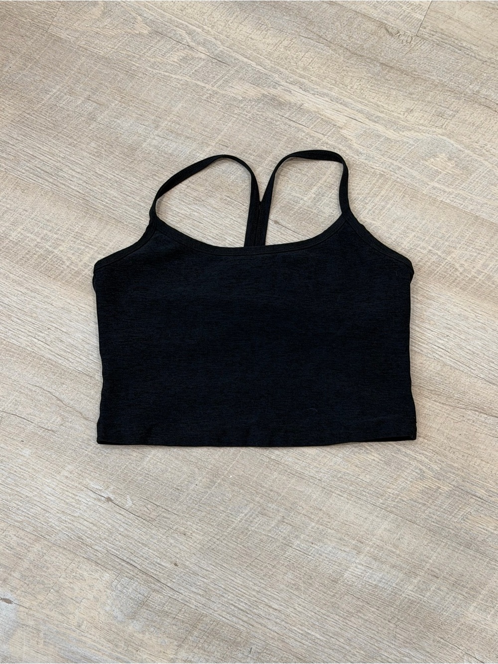 Beyond Yoga Space Dye Slim Racerback Crop Tank in black